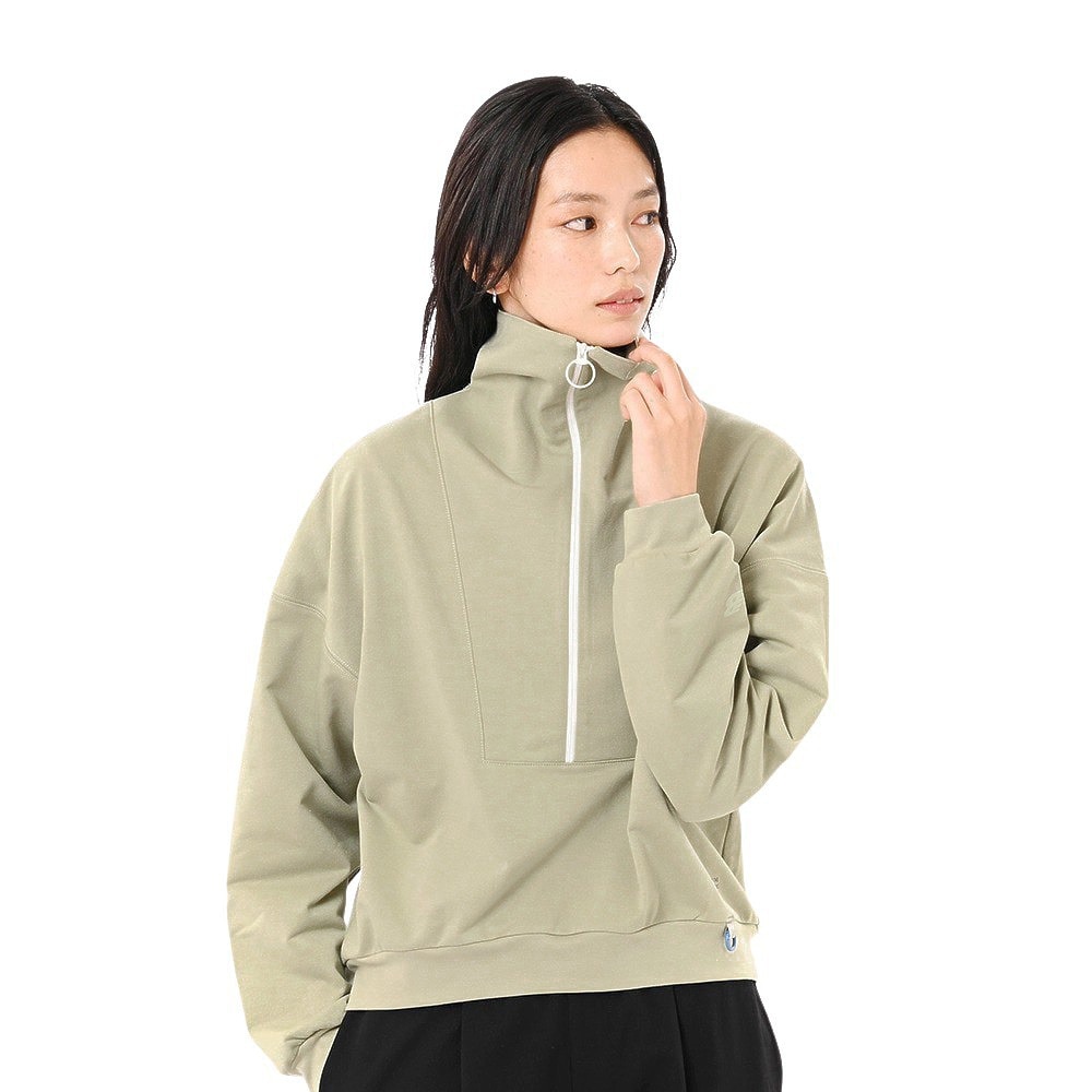 ニューバランス（new balance）（レディース）OUTDOOR ライトスウェットハーフジッププルオーバー AWT45742OVN