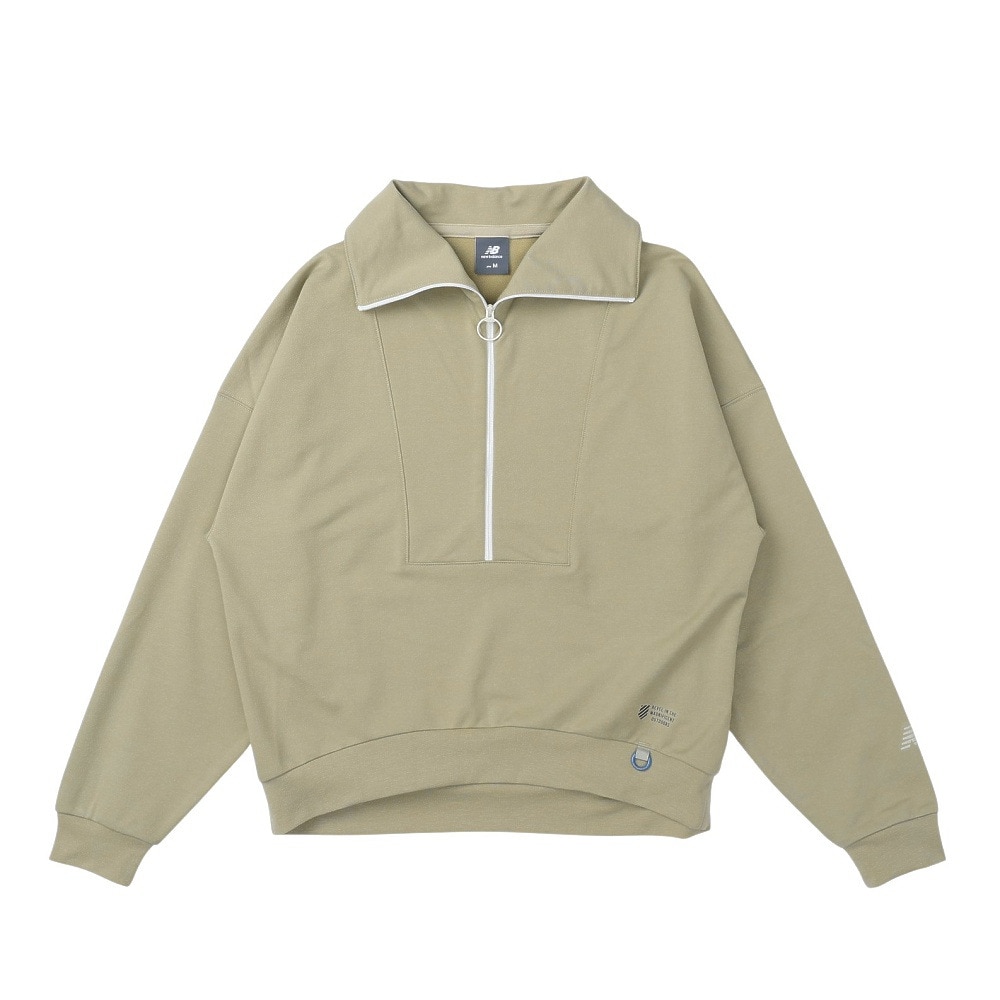 ニューバランス（new balance）（レディース）OUTDOOR ライトスウェットハーフジッププルオーバー AWT45742OVN