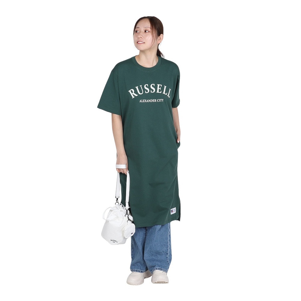 ラッセル（RUSSELL）（レディース）40/2 半袖ワンピース RBL25S1007 DGRN