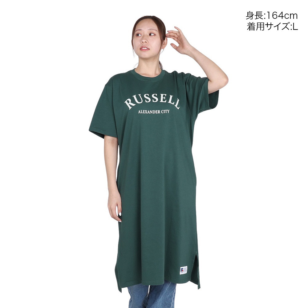 ラッセル（RUSSELL）（レディース）40/2 半袖ワンピース RBL25S1007 DGRN