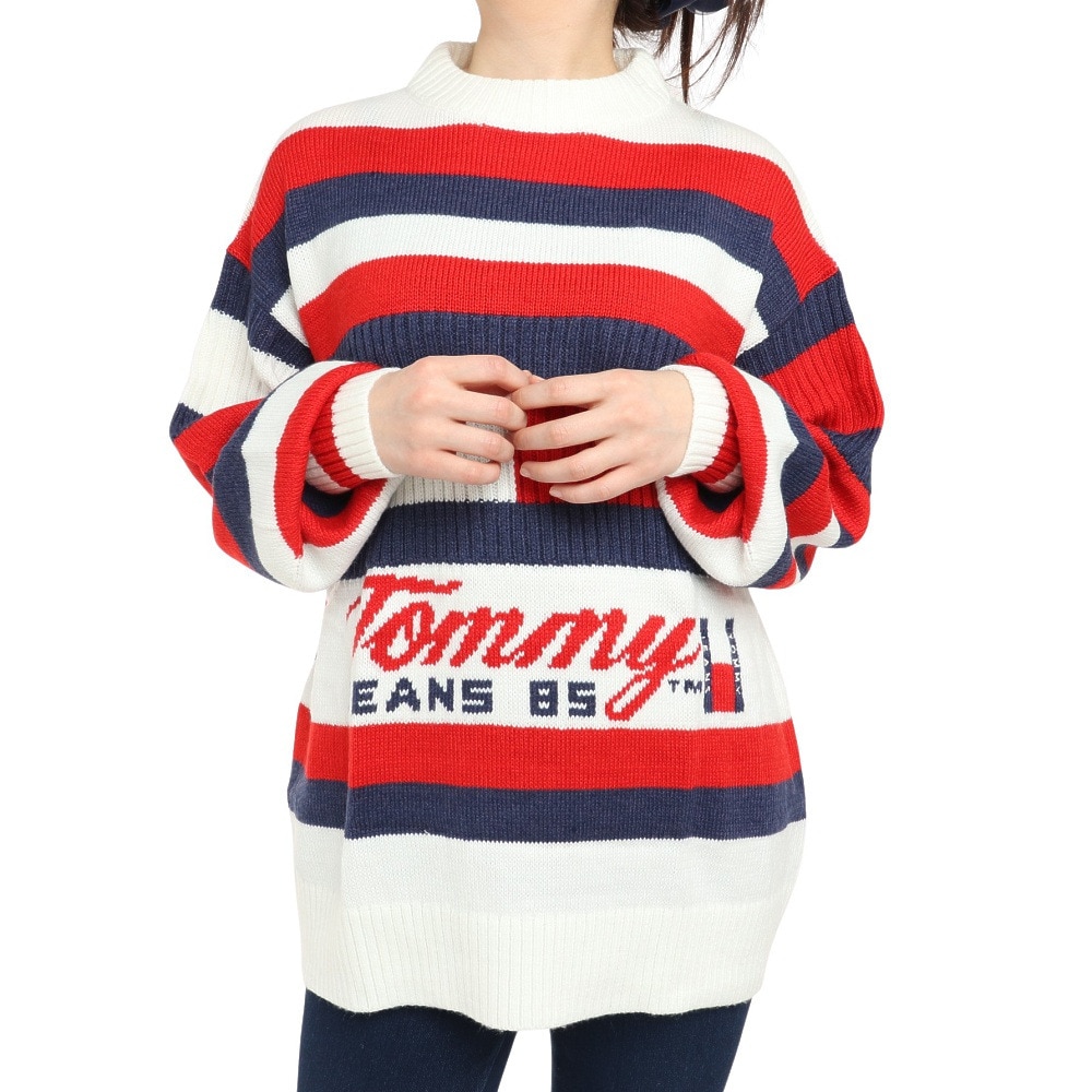 トミー ジーンズ（TOMMY JEANS）（レディース）タイムレス フラッグボーダーセーター DW14962-YBH