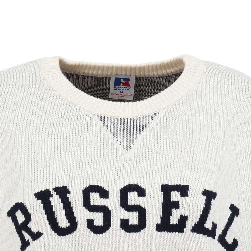 ラッセル（RUSSELL）（レディース）カレッジロゴ ニット RBL25F0004 IVR