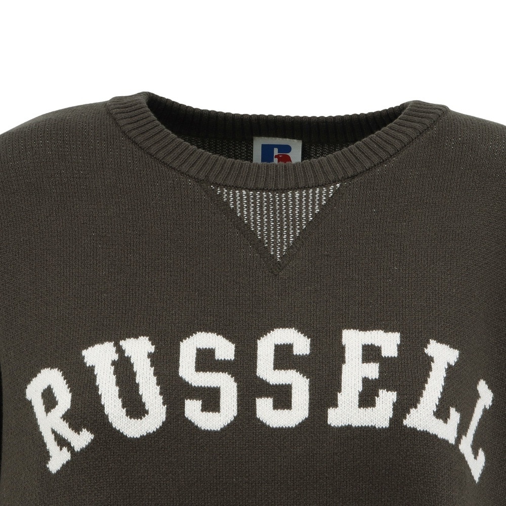 ラッセル（RUSSELL）（レディース）カレッジロゴ ニット RBL25F0004 KHK