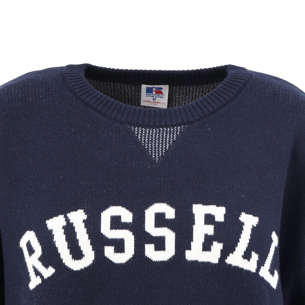 ラッセル（RUSSELL）（レディース）カレッジロゴ ニット RBL25F0004 NVY