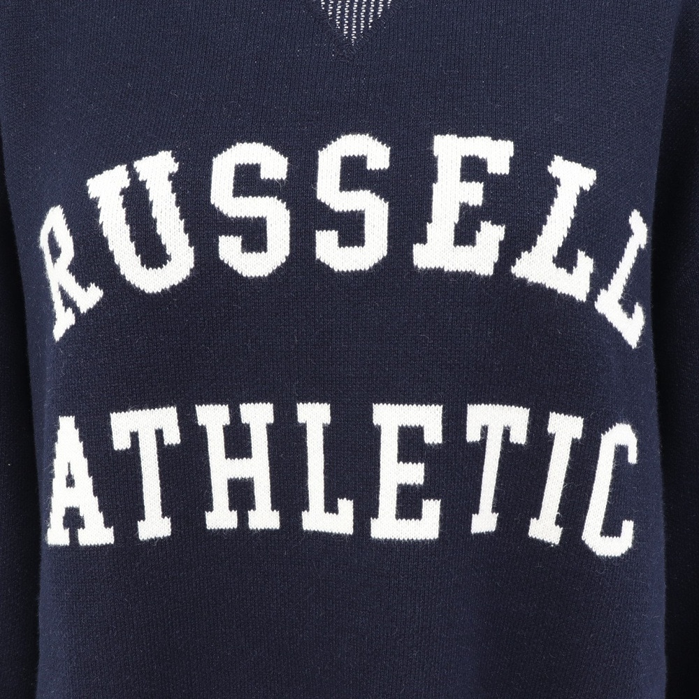 ラッセル（RUSSELL）（レディース）カレッジロゴ ニット RBL25F0004 NVY