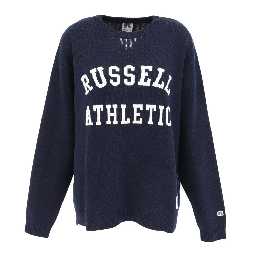 ラッセル（RUSSELL）（レディース）カレッジロゴ ニット RBL25F0004 NVY