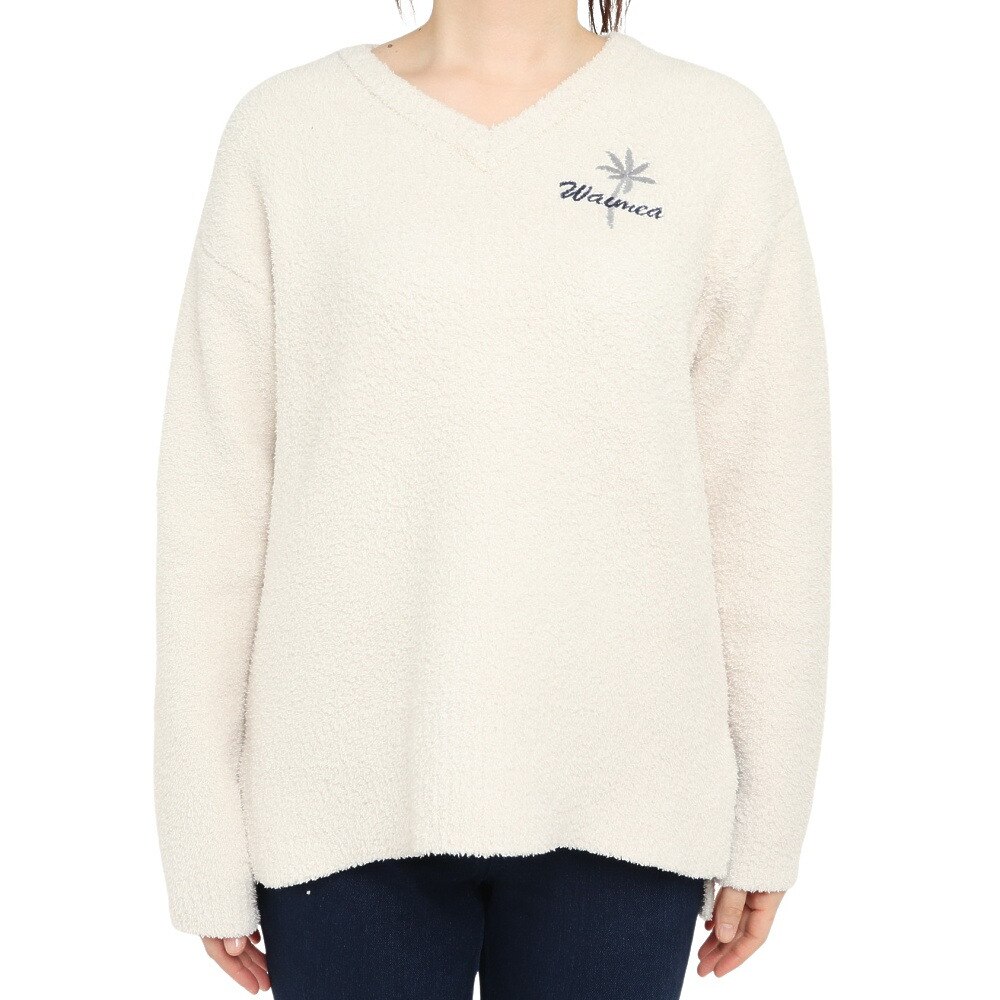 Hula Lani（レディース）モコモコ Vネックニット 224HU2KN023 WHT F