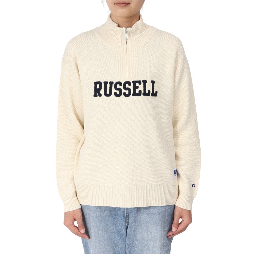 ラッセル（RUSSELL）（レディース）カレッジ ロゴ ニットセーター RBL24F1006 IVR
