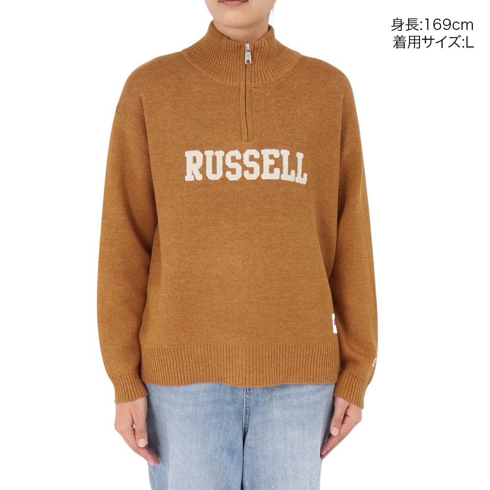 ラッセル（RUSSELL）（レディース）カレッジ ロゴ ニットセーター RBL24F1006 YEL