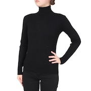 (レディース)ワイド リブタートルネック 238000301B-BLK