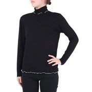 クローバーリーフ（LOVERS' LANE 45）（レディース）配色 メロータートルネック 31800604-BLK