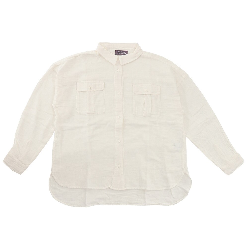  ボックス長袖シャツ CH3LS9506 WHT オンライン価格
