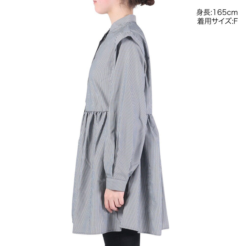 その他ブランド（OTHER BRAND）（レディース）バンドカラーシャツジャケット 31800602-BLKOFF