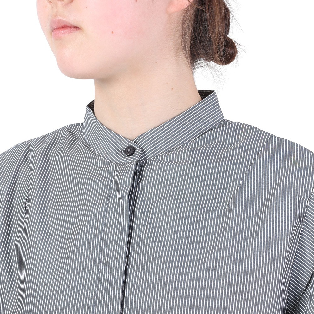 その他ブランド（OTHER BRAND）（レディース）バンドカラーシャツジャケット 31800602-BLKOFF