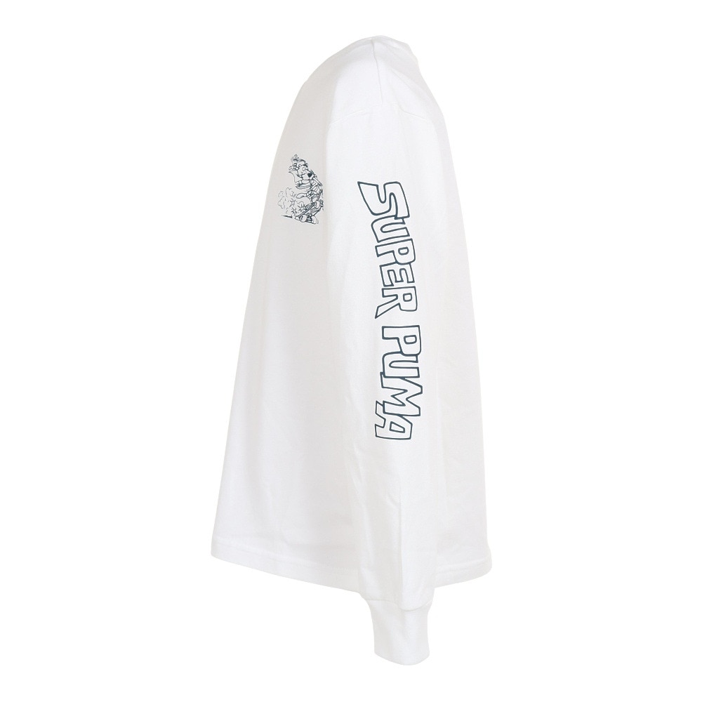 プーマ（PUMA）（キッズ）ジュニア SUPER PUMA 長袖Tシャツ 674809 02 WHT