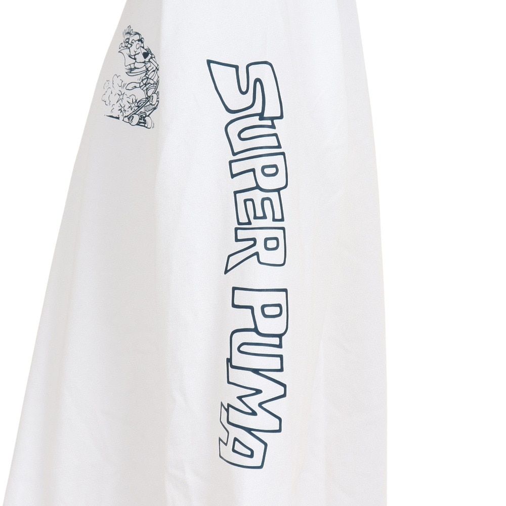 プーマ（PUMA）（キッズ）ジュニア SUPER PUMA 長袖Tシャツ 674809 02 WHT