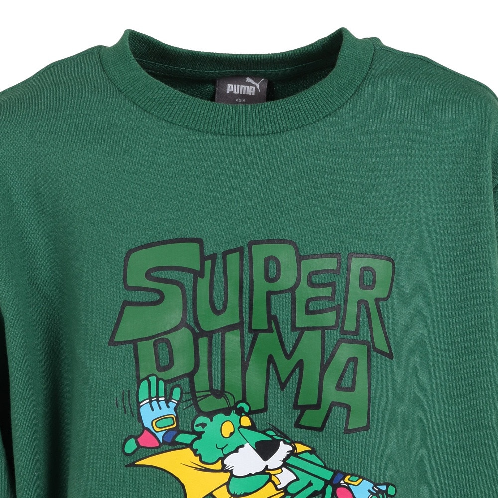 プーマ（PUMA）（キッズ）ジュニア SUPER PUMA クルースウェット 674811 37 GRN