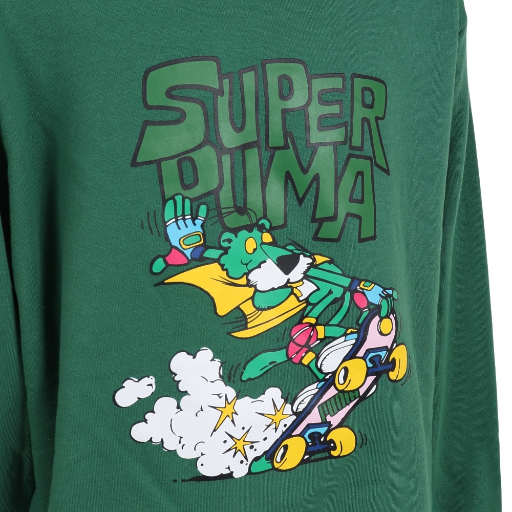 プーマ（PUMA）（キッズ）ジュニア SUPER PUMA クルースウェット 674811 37 GRN