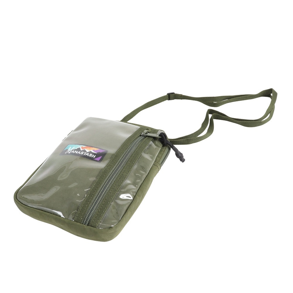 マナスタッシュ（MANASTASH）（メンズ）クリアショルダーバッグ 792-3976007 OLIVE