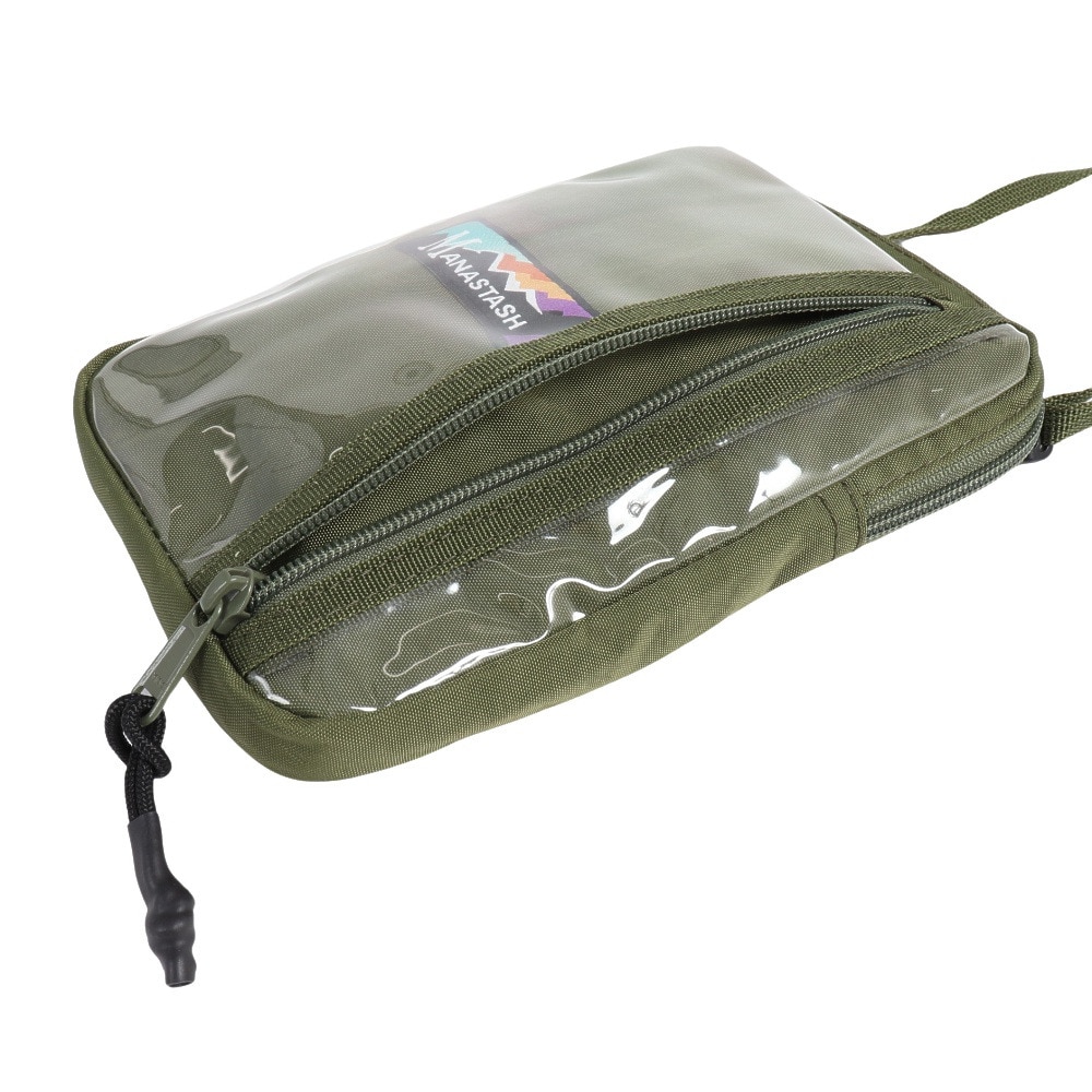 マナスタッシュ（MANASTASH）（メンズ）クリアショルダーバッグ 792-3976007 OLIVE