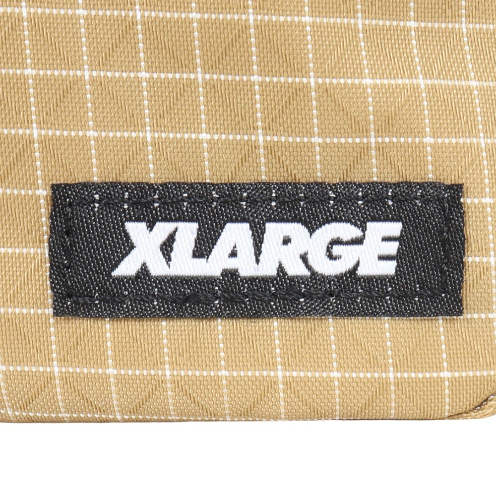 エクストララージ（XLARGE）（メンズ、レディース）リップストップ スクエア ショルダーバッグ 101251053001-BEIGE