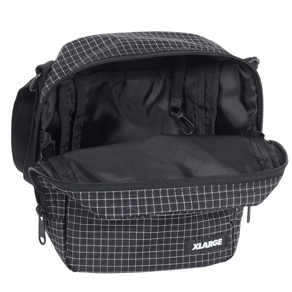 エクストララージ（XLARGE）（メンズ、レディース）リップストップ スクエア ショルダーバッグ 101251053001-BLACK