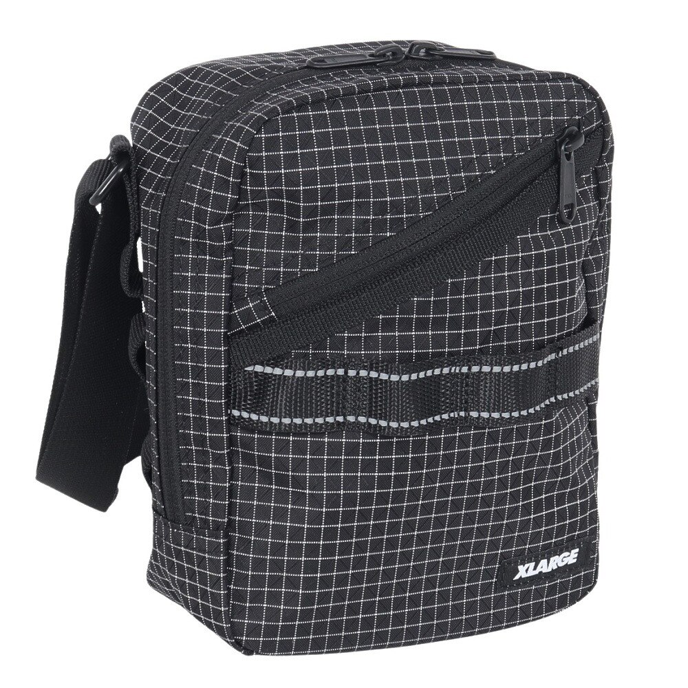 エクストララージ（XLARGE）（メンズ、レディース）リップストップ スクエア ショルダーバッグ 101251053001-BLACK