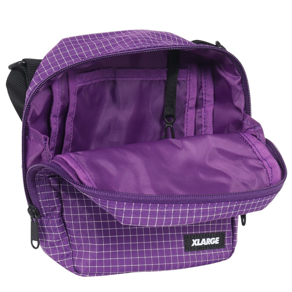 エクストララージ（XLARGE）（メンズ、レディース）リップストップ スクエア ショルダーバッグ 101251053001-PURPLE