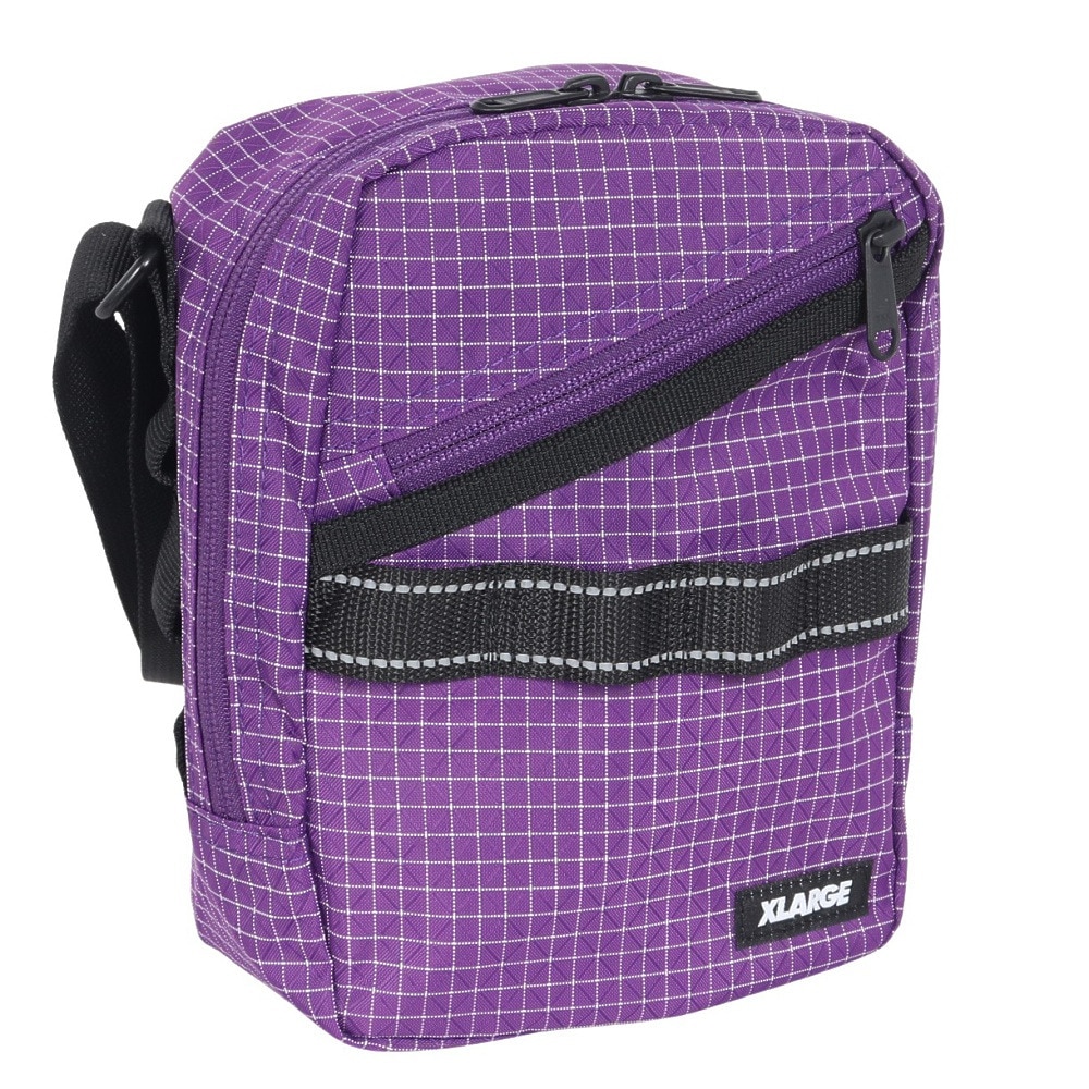 エクストララージ（XLARGE）（メンズ、レディース）リップストップ スクエア ショルダーバッグ 101251053001-PURPLE