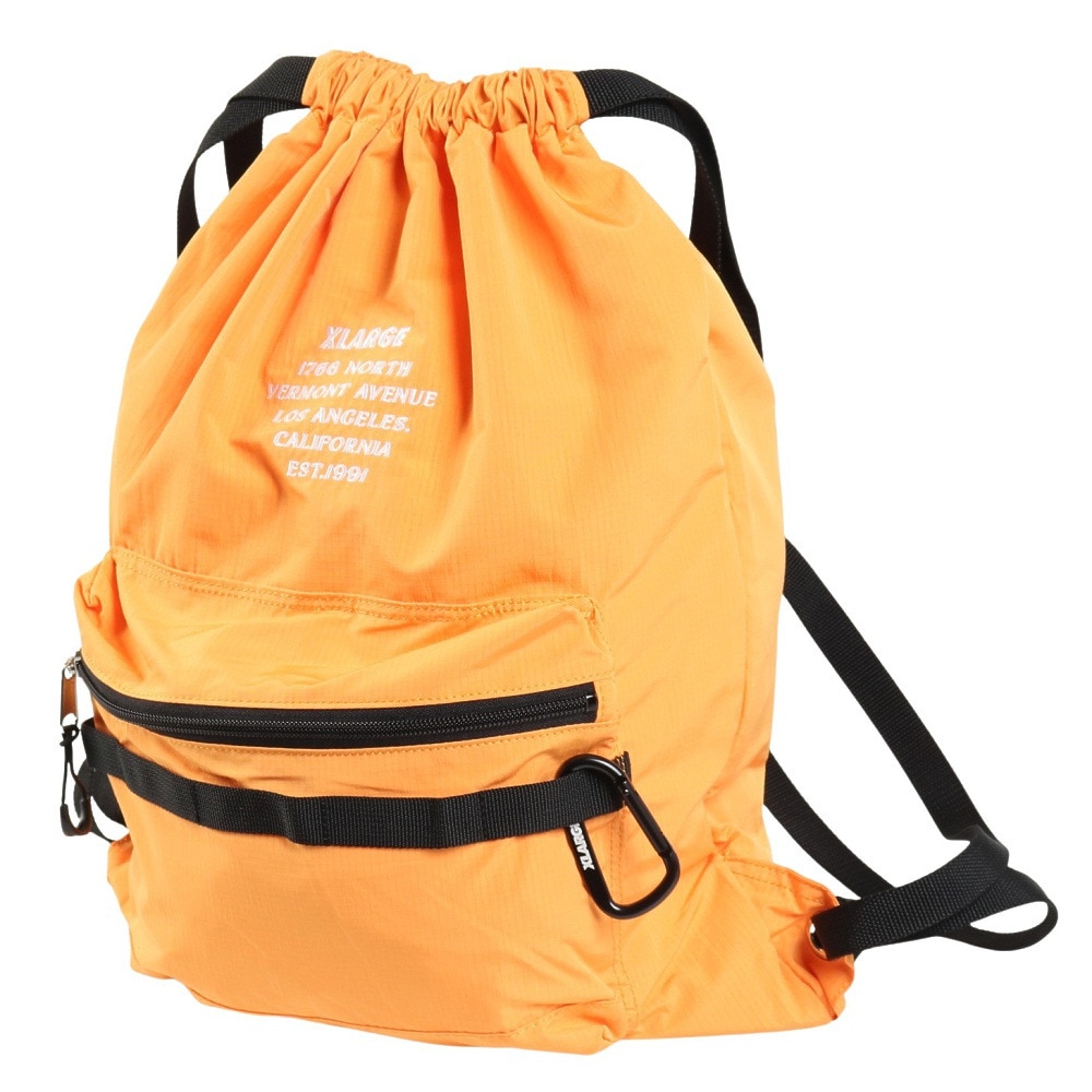 オレンジ フラップ付きバックパック レディースのバックパック/リュック（オレンジ/橙色系）ファッション