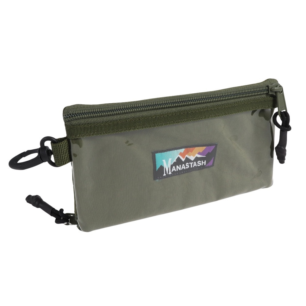 マナスタッシュ（MANASTASH）（メンズ）クリアポケットポーチ 792-3976006 OLIVE