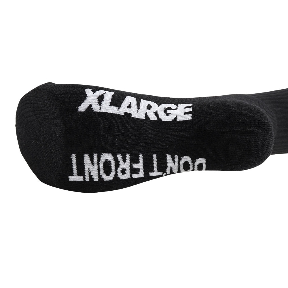 エクストララージ（XLARGE）（メンズ）ソックス メンズ スクエアロゴ ソックス 101231054007-BLACK