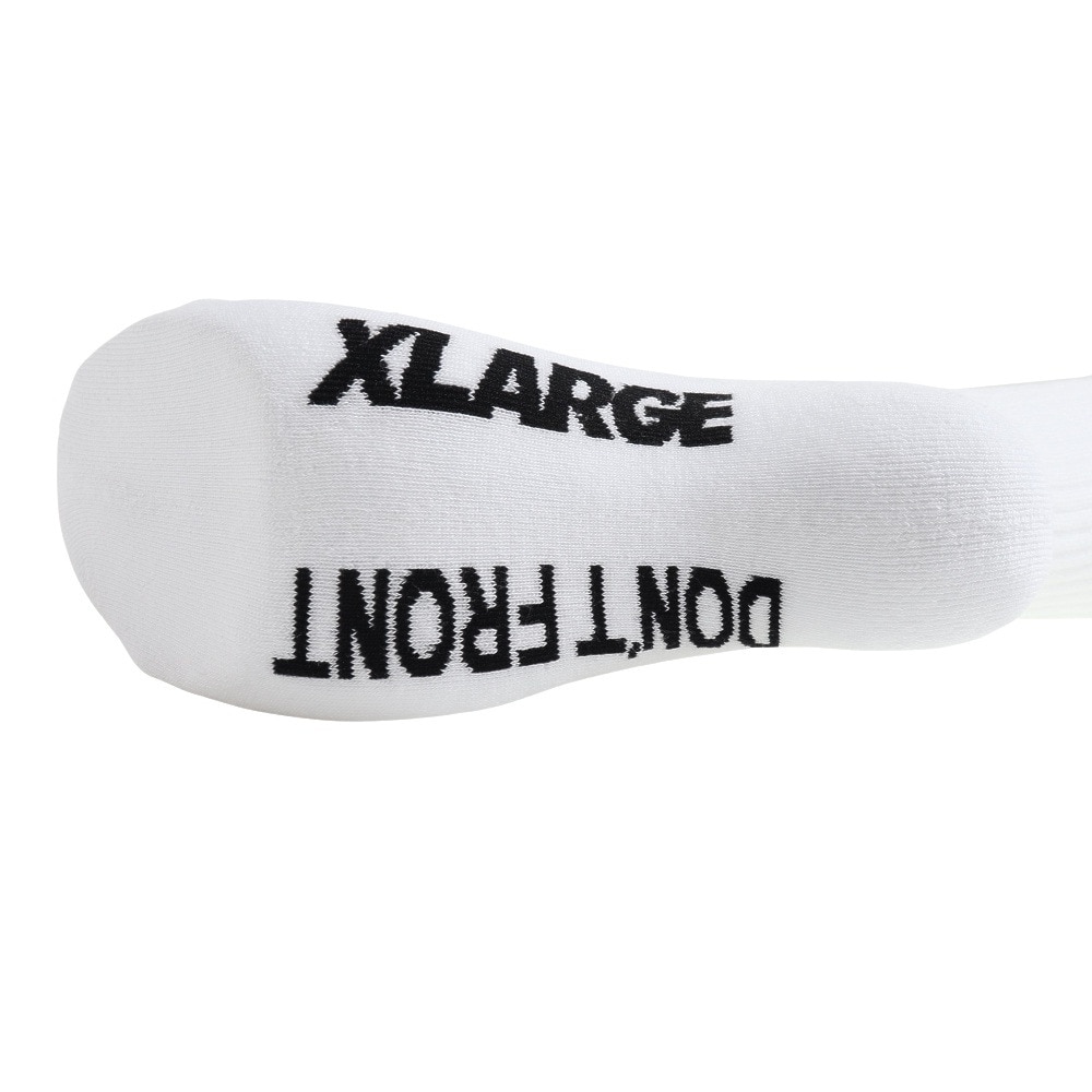 エクストララージ（XLARGE）（メンズ）ソックス メンズ スクエアロゴ ソックス 101231054007-WHITE