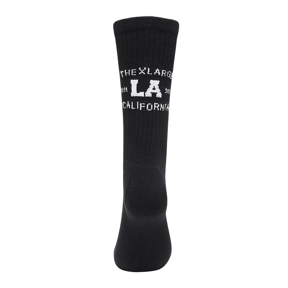エクストララージ（XLARGE）（メンズ）靴下 カレッジロゴソックス 101231054009-BLACK