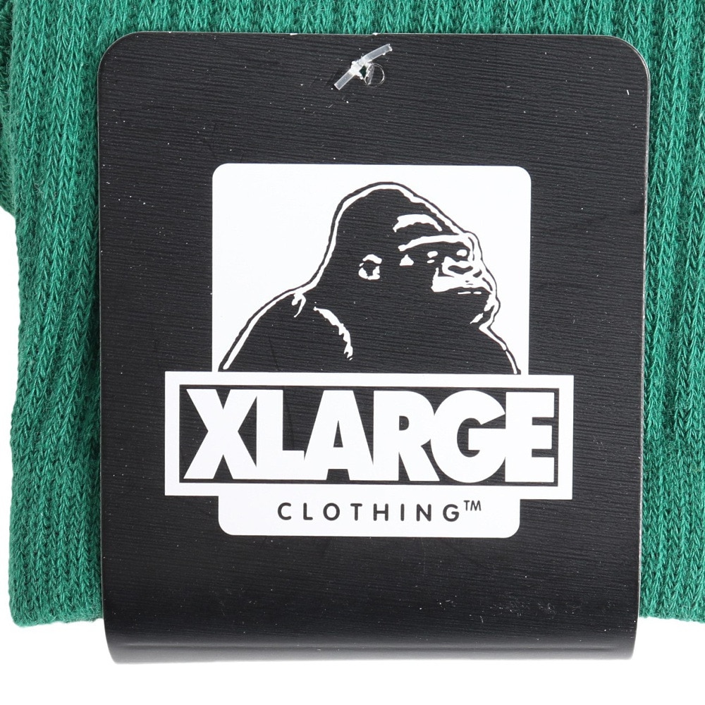 エクストララージ（XLARGE）（メンズ）靴下 カレッジロゴソックス 101231054009-GREEN