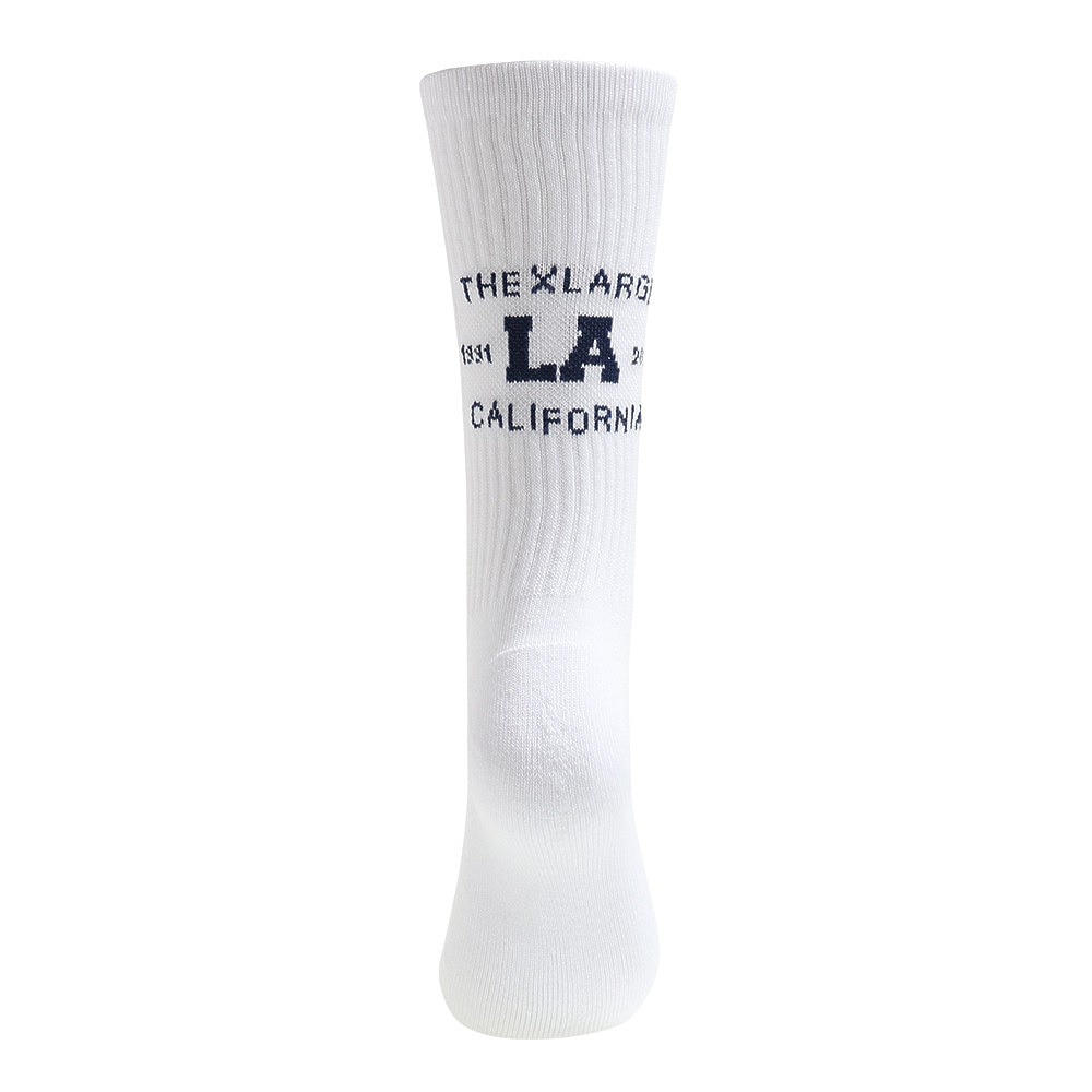 エクストララージ（XLARGE）（メンズ）靴下カレッジロゴソックス 101231054009-WHITE