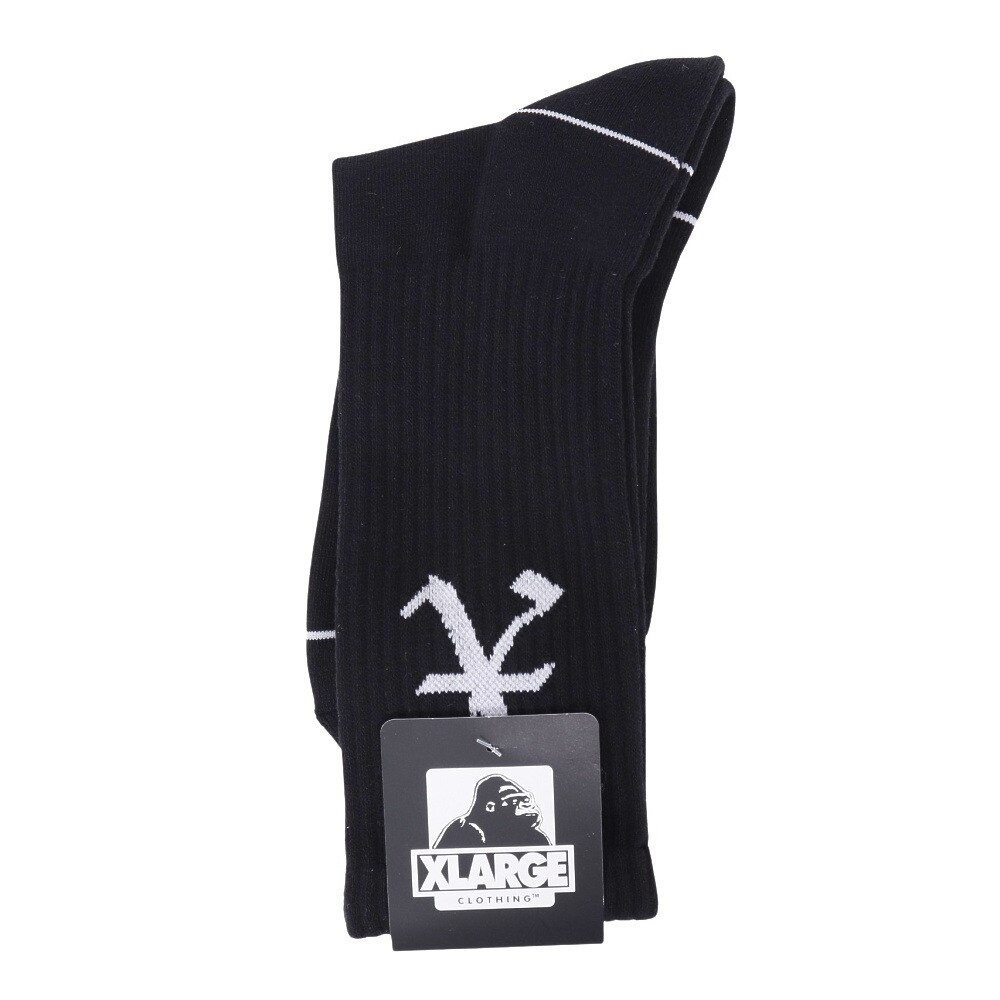 エクストララージ（XLARGE）（メンズ）ロゴ ソックス 101242054003-BLACK