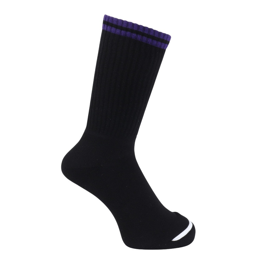 エクストララージ（XLARGE）（メンズ）CONTRAST STRIPED STANDARD ロゴ ソックス 101242054007-BLACK
