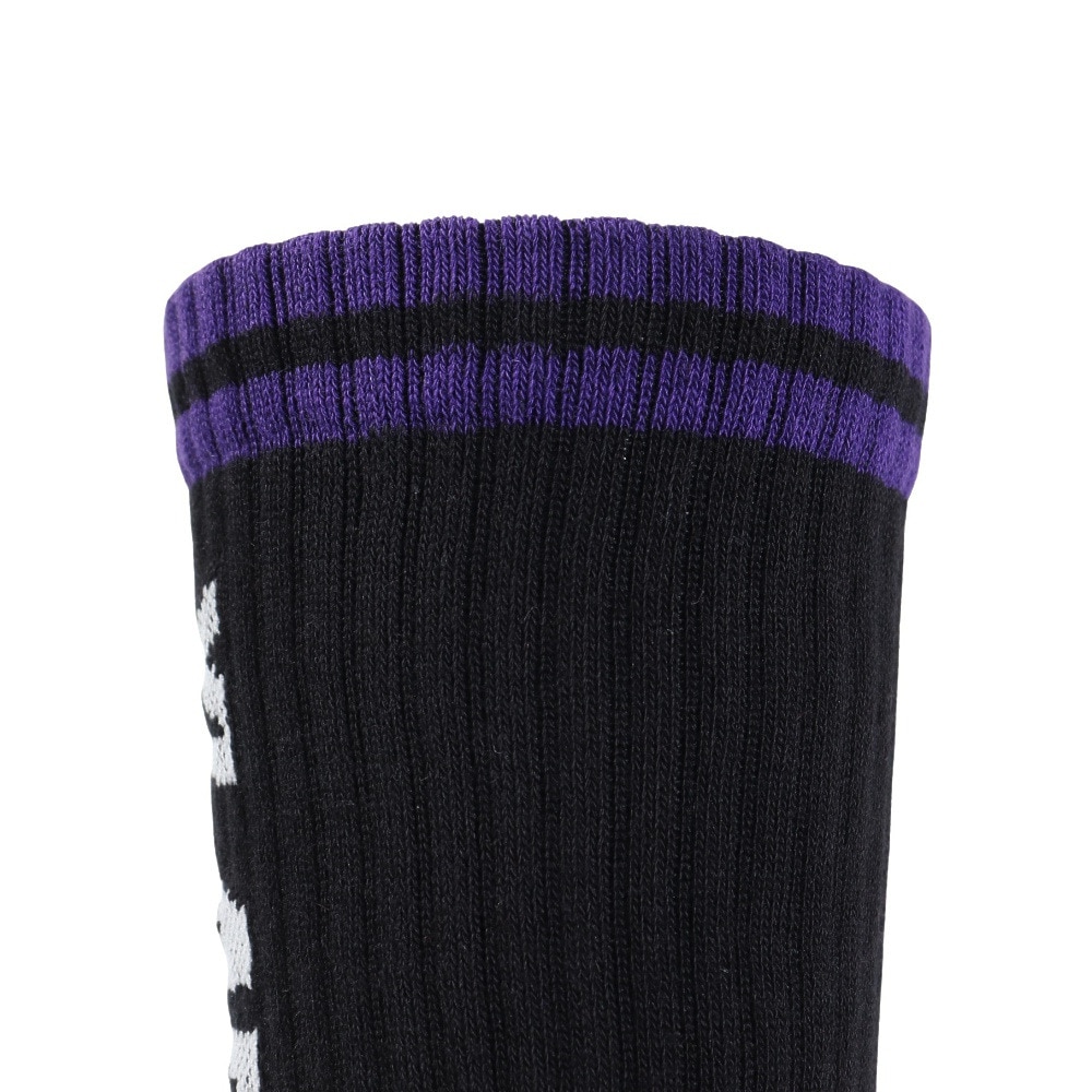 エクストララージ（XLARGE）（メンズ）CONTRAST STRIPED STANDARD ロゴ ソックス 101242054007-BLACK