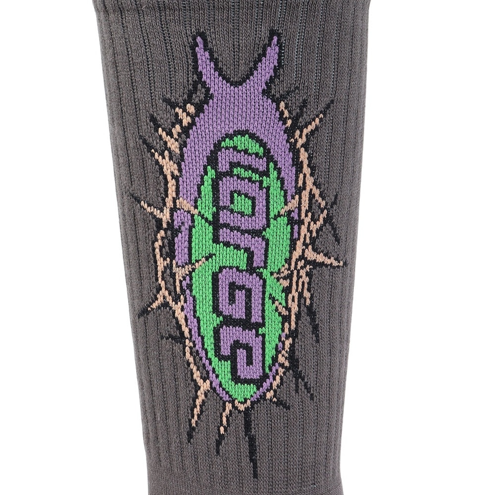 エクストララージ（XLARGE）（メンズ）BARBED ワイヤーロゴ ソックス 101242054009-CHARCOAL