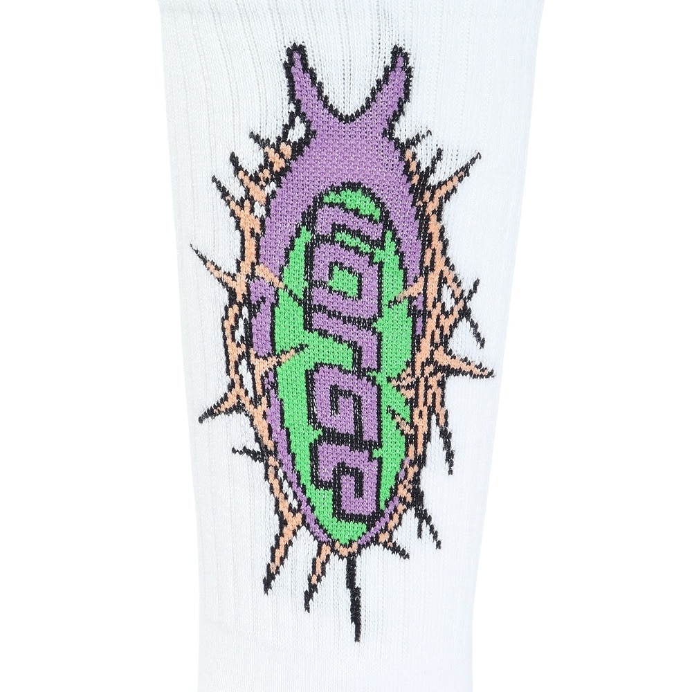 エクストララージ（XLARGE）（メンズ）BARBED ワイヤーロゴ ソックス 101242054009-WHITE