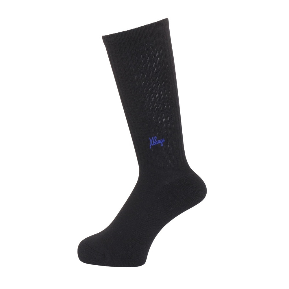 エクストララージ（XLARGE）（メンズ）スモール ロゴ EMB ソックス 101242054011-BLACK
