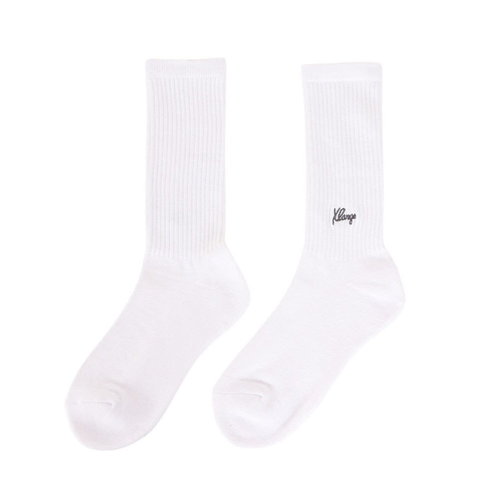 エクストララージ（XLARGE）（メンズ）スモール ロゴ EMB ソックス 101242054011-WHITE