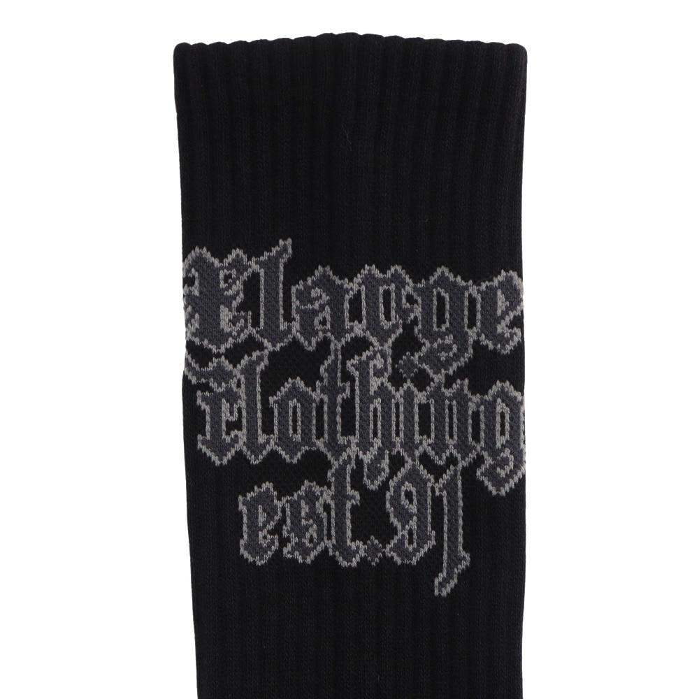 エクストララージ（XLARGE）（メンズ）OLD ENGLISH EST.91 ソックス 101243054002-BLACK