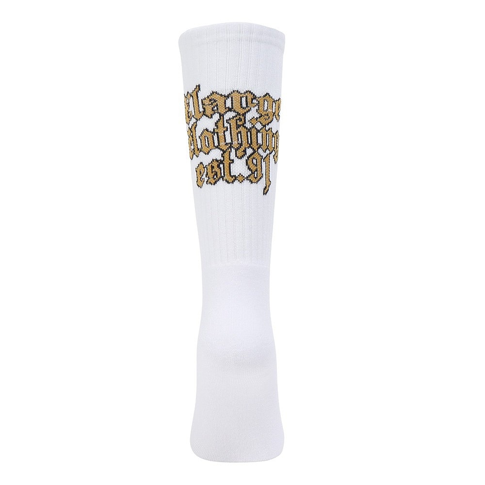 エクストララージ（XLARGE）（メンズ）OLD ENGLISH EST.91 ソックス 101243054002-WHITE