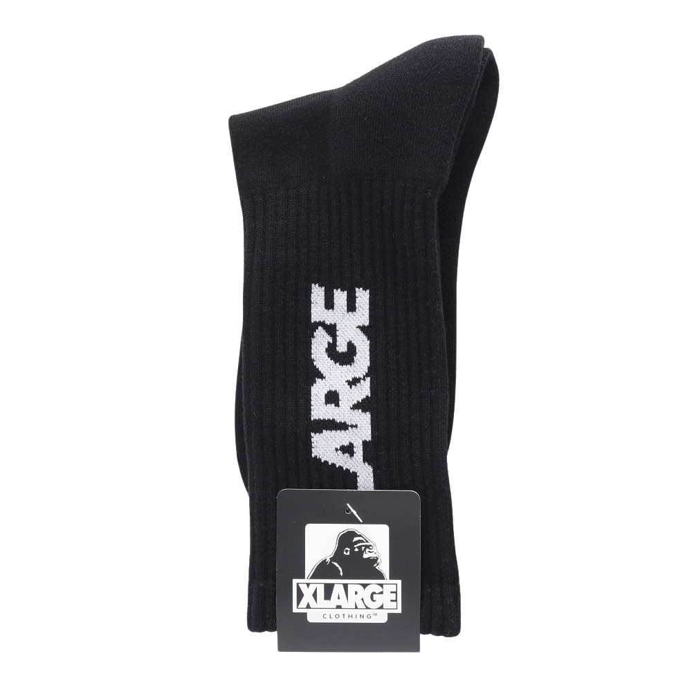 エクストララージ（XLARGE）（メンズ）スタンダード ロゴ ソックス 101251054004-BLACK