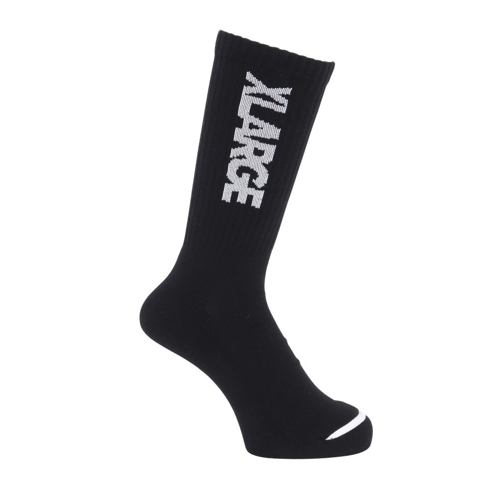 エクストララージ（XLARGE）（メンズ）スタンダード ロゴ ソックス 101251054004-BLACK