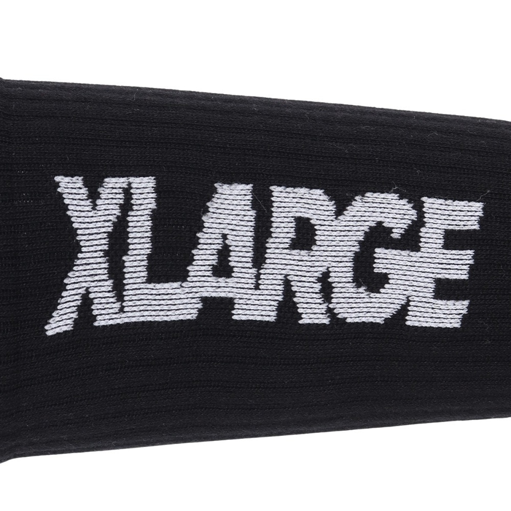 エクストララージ（XLARGE）（メンズ）スタンダード ロゴ ソックス 101251054004-BLACK