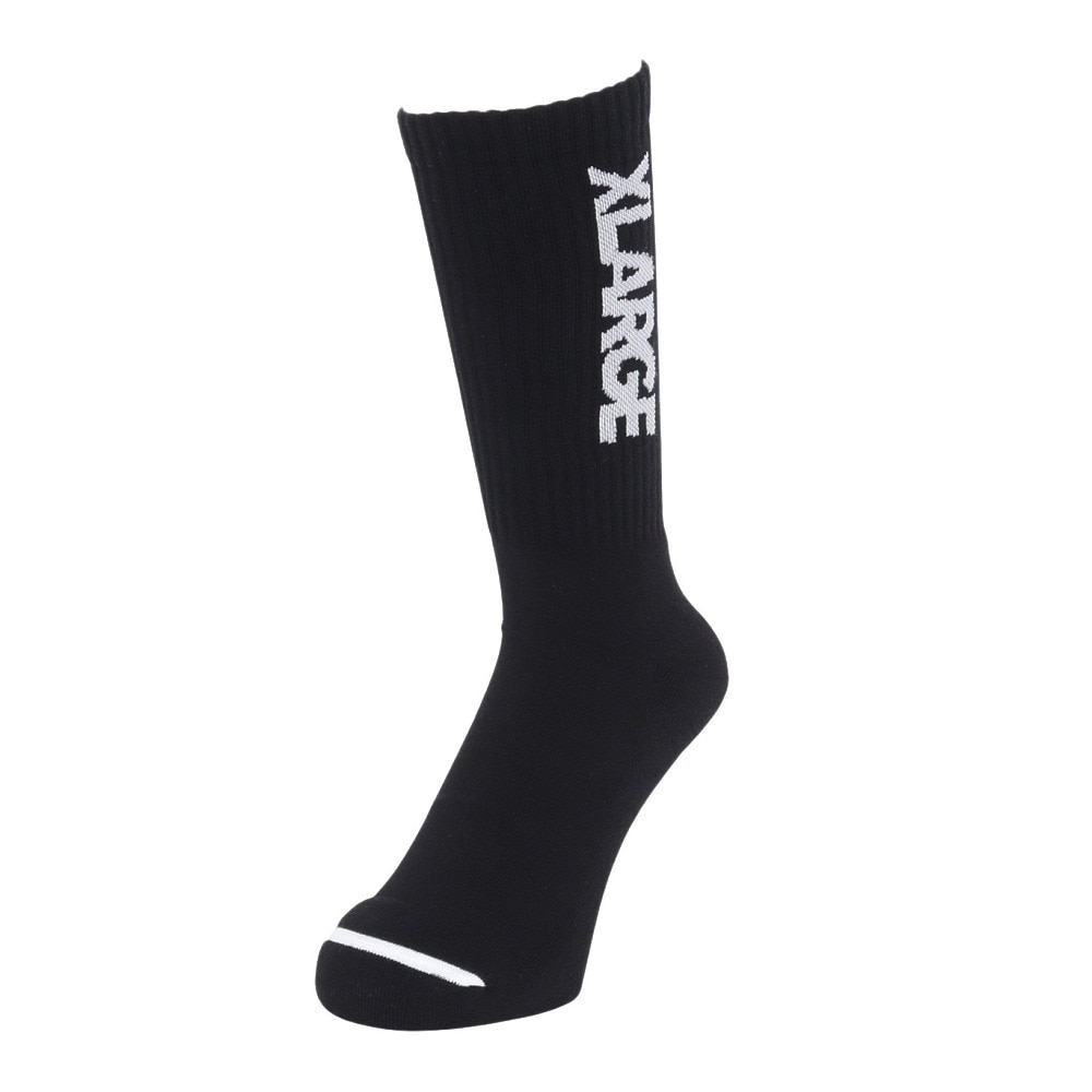 エクストララージ（XLARGE）（メンズ）スタンダード ロゴ ソックス 101251054004-BLACK