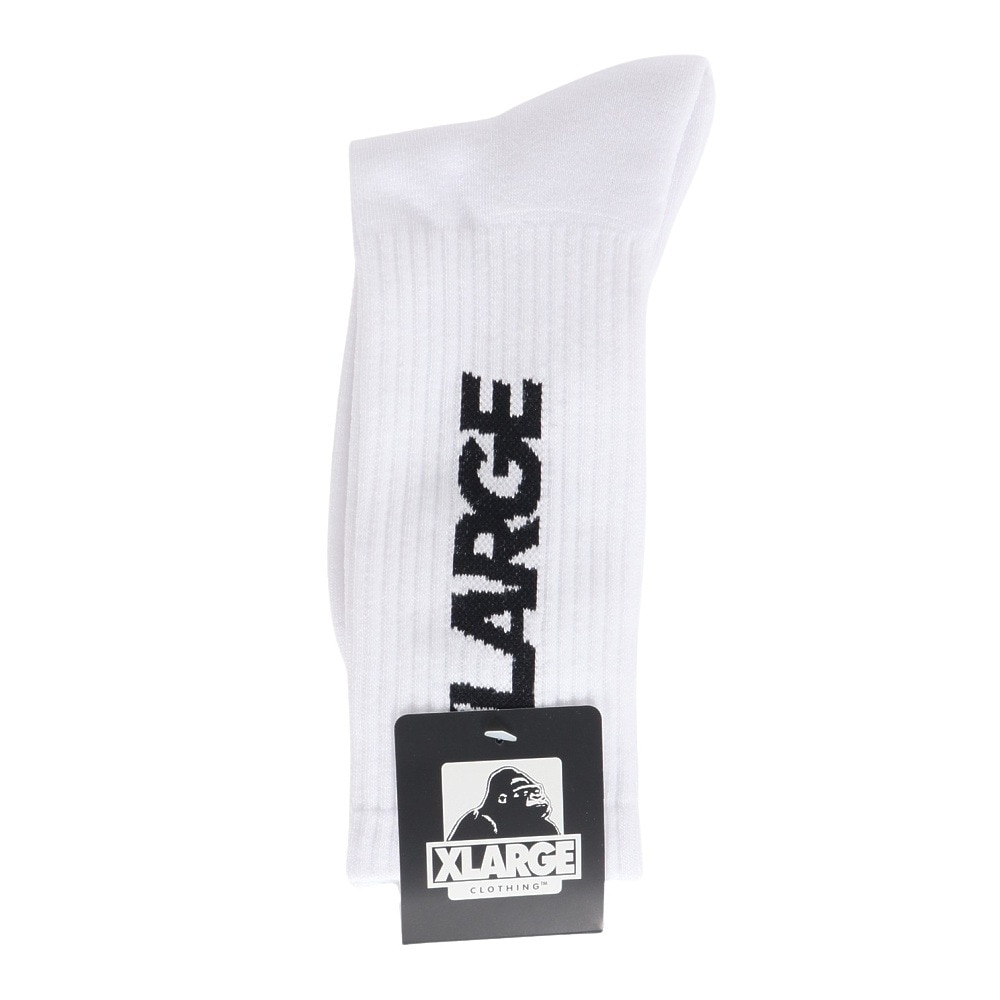 エクストララージ（XLARGE）（メンズ）スタンダード ロゴ ソックス 101251054004-WHITE